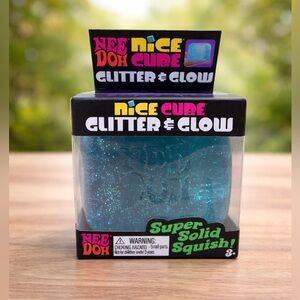 Needoh Blue Nice Cube Glitter & Glow